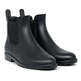 Geweo Gummistiefel Damen Halbhoch Chelsea Herren Wasserdicht Regenstiefel Frauen Atmungsaktiv Stiefel Gummi Kurzschaft Flach Dicke Sohle...