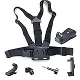 JAMUILS Brustgurthalter und Rucksack-Schultergurt-Halterung mit Handy-Clip Action Kamera Zubehör Kompatibiel mit GoPro DJI OSMO Insta360, Kompatibiel...