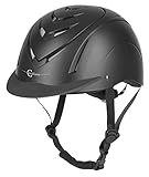 Kerbl Covalliero 32299 Reithelm Nerron VG1, Trainingshelm Tunierhelm, Schwarz 55-59