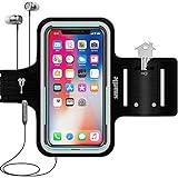 Smartlle Sportarmband Handy Joggen kompatibel mit iPhone 11/11 Pro/XR/XS/8/7/6/6s/SE & Samsung Galaxy S20/S10/S9/A, Xiaomi, Bis Zu 6.1’’, Running,...