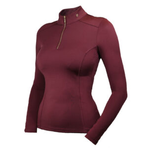 Equestrian Stockholm Baselayer Essential Mesh New Maroon HW 2023 Trainingsshirt M New Maroon