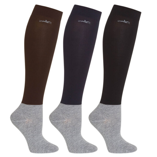 Schockemöhle Sports Turnierstrümpfe Show Socks 3er-Pack Reitsocken 36-41 Brown/Navy/Black