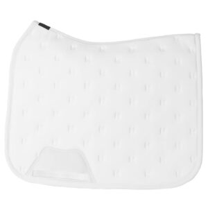 Maximilian Equestrian Schabracke Dressur Stamp Saddle Pad Dressurschabracke Cob White