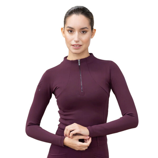 Maximilian Equestrian Base Layer Damen Winter Long Sleeve Funktionsshirt M Burgundy