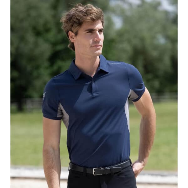 Maximilian Equestrian Shirt Cross Polo Shirt M Navy