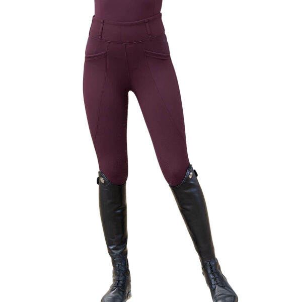 Maximilian Equestrian Reitleggings Damen Full-Grip Winter Pro Leggings L Burgundy