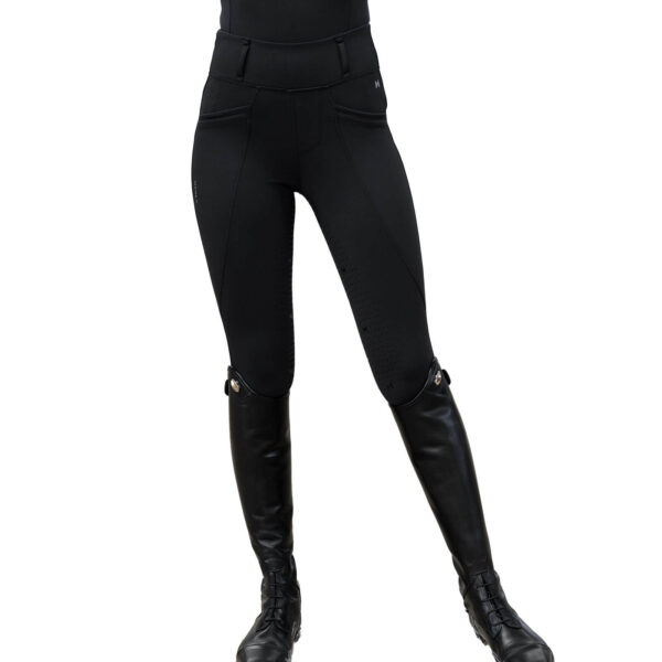 Maximilian Equestrian Reitleggings Damen Full-Grip Winter Pro Leggings L Black