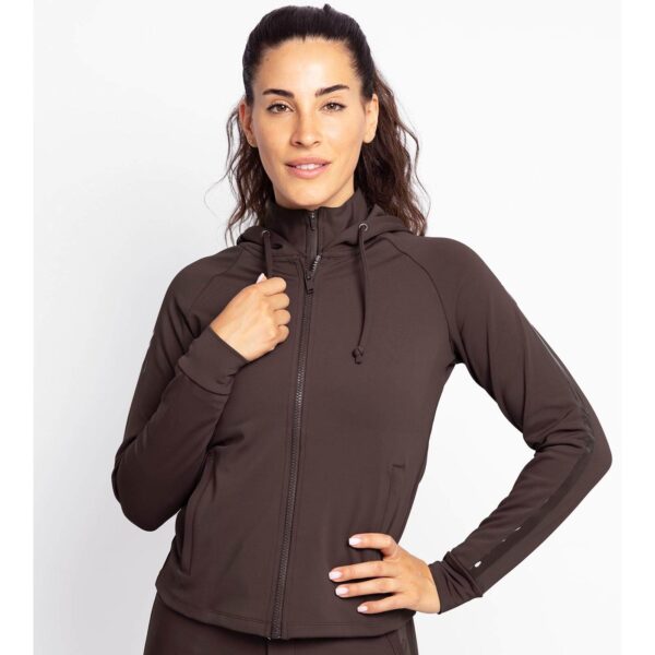 Maximilian Equestrian Hoodie Damen Reflection Zip Kapuzenpullover S Chocolate