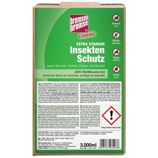 BREMSENBREMSE Insektenschutz Classic Insektenspray Fliegenspray 3000ml