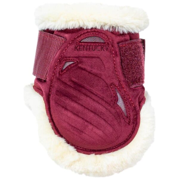 Kentucky Horsewear Streichkappen Young Horse Velvet mit veganem Fell Springgamaschen Hinterbein L Bordeaux