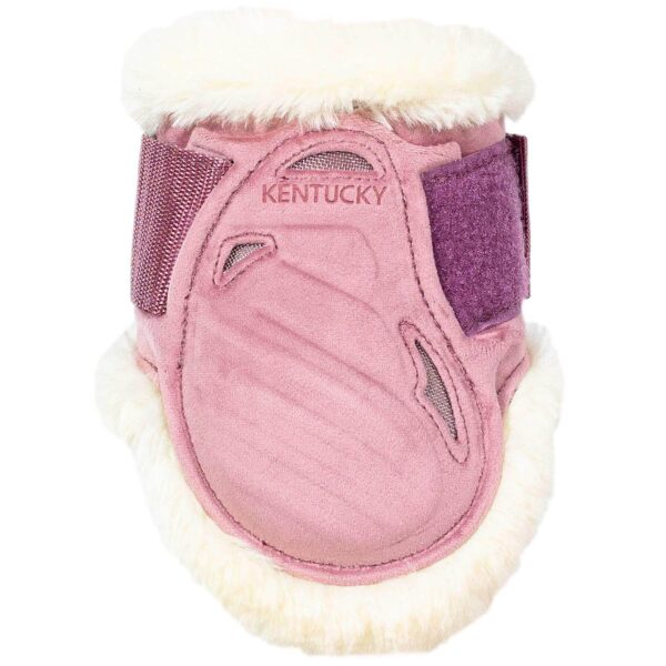 Kentucky Horsewear Streichkappen Young Horse Velvet mit veganem Fell Springgamaschen Hinterbein M Alt Rosa