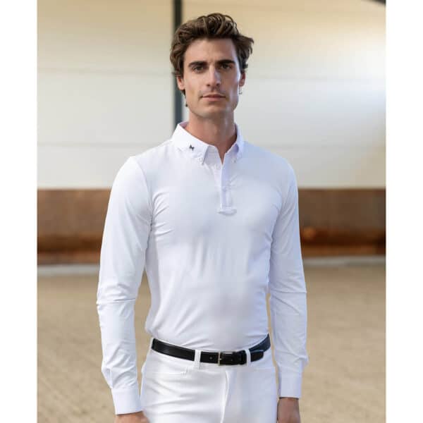 Maximilian Equestrian Herren Competition Long Sleeve Active Turniershirt XXS Weiß