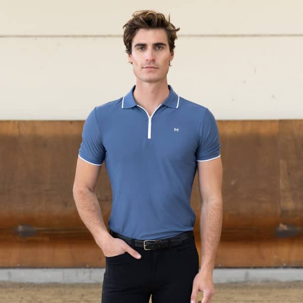 Maximilian Equestrian Poloshirt Herren Core Herrenpoloshirt S Dusty Blue