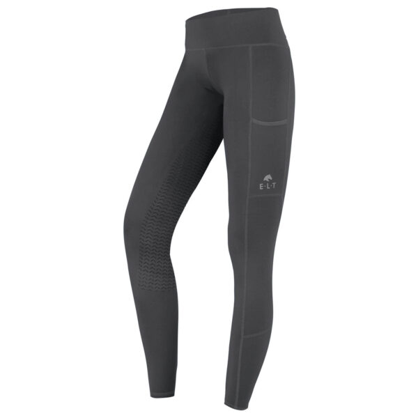 E.L.T Thermo-Reitleggings Damen Full-Grip Ella 46 Asphalt