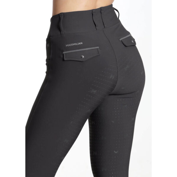 Maximilian Equestrian Reitleggings Damen Full-Grip Pro Riding Leggings L Charcoal Grey