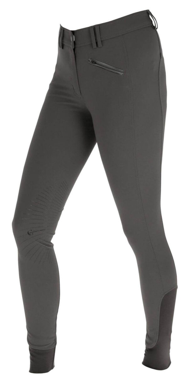 Covalliero Reithose Kinder Knie-Grip Bali Kinderreithose Kniebesatz 146 Grey