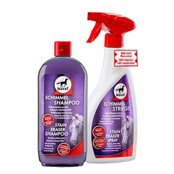 leovet Schimmel-Pflegeset - Schimmel Striegel Anti-Flecken Spray & Schimmel Shampoo