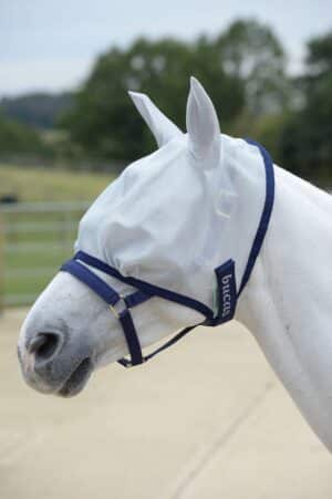 Bucas Fliegenmaske Freedom Fly Mask Fliegenhaube Insektenschutz 115/XS Silver