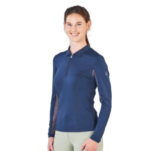 BUSSE Poloshirt Damen Langarm Erin Tech FS 2022 L Navy