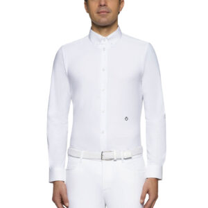 Cavalleria Toscana Turniershirt Herren Guibert Shirt L/S Classic Langarm 41 White