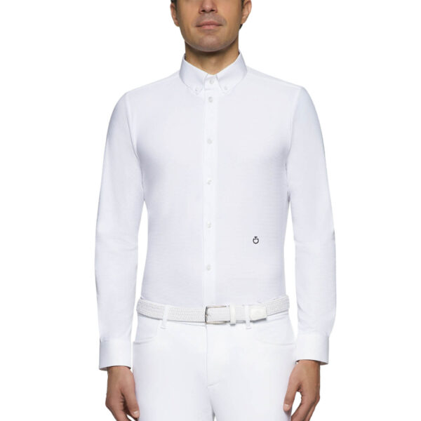 Cavalleria Toscana Turniershirt Herren Guibert Shirt L/S Classic Langarm 42 White