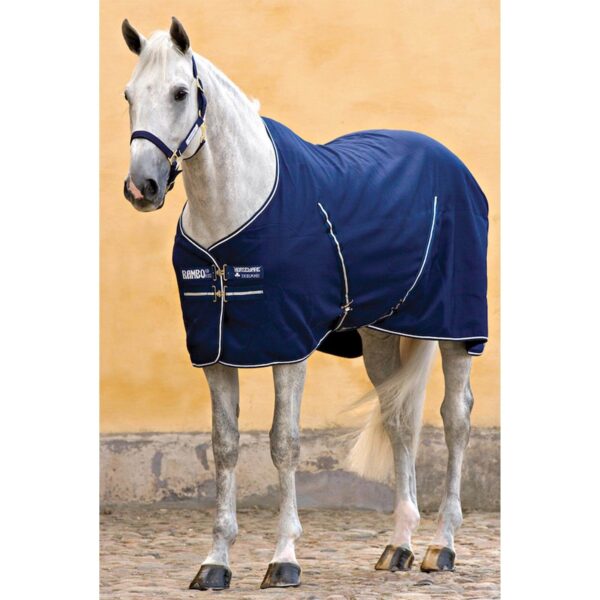 Horseware Ireland Stalldecke Rambo Stable Rug 200g Winterdecke 125 (5&apos;9) Navy/Navy & White