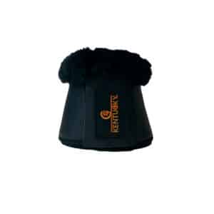 Kentucky Horsewear Hufglocken Leder Lammfell Sprungglocken XXL Schwarz/ Schwarz