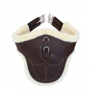 Kentucky Horsewear Stollengurt mit Lammfell Sattelgurt Lammfellgurt Braun