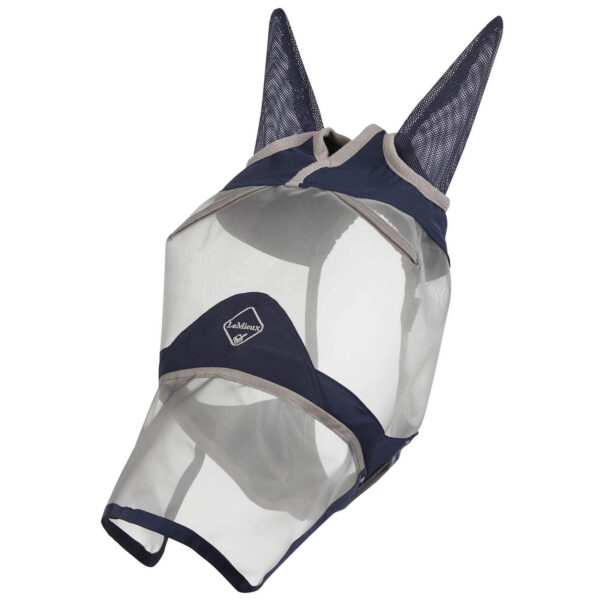 LeMieux Fliegenmaske LMX Armour Shield Pro Fly Mask- Full Nose & Ears Classic Fliegenschutzmaske S Navy/Grey